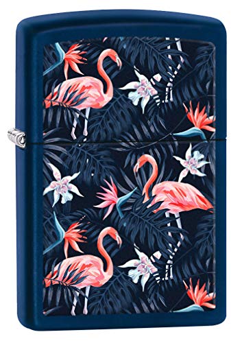 Encendedor Zippo Navy Matte con diseño flamenco rosa miniatura 1