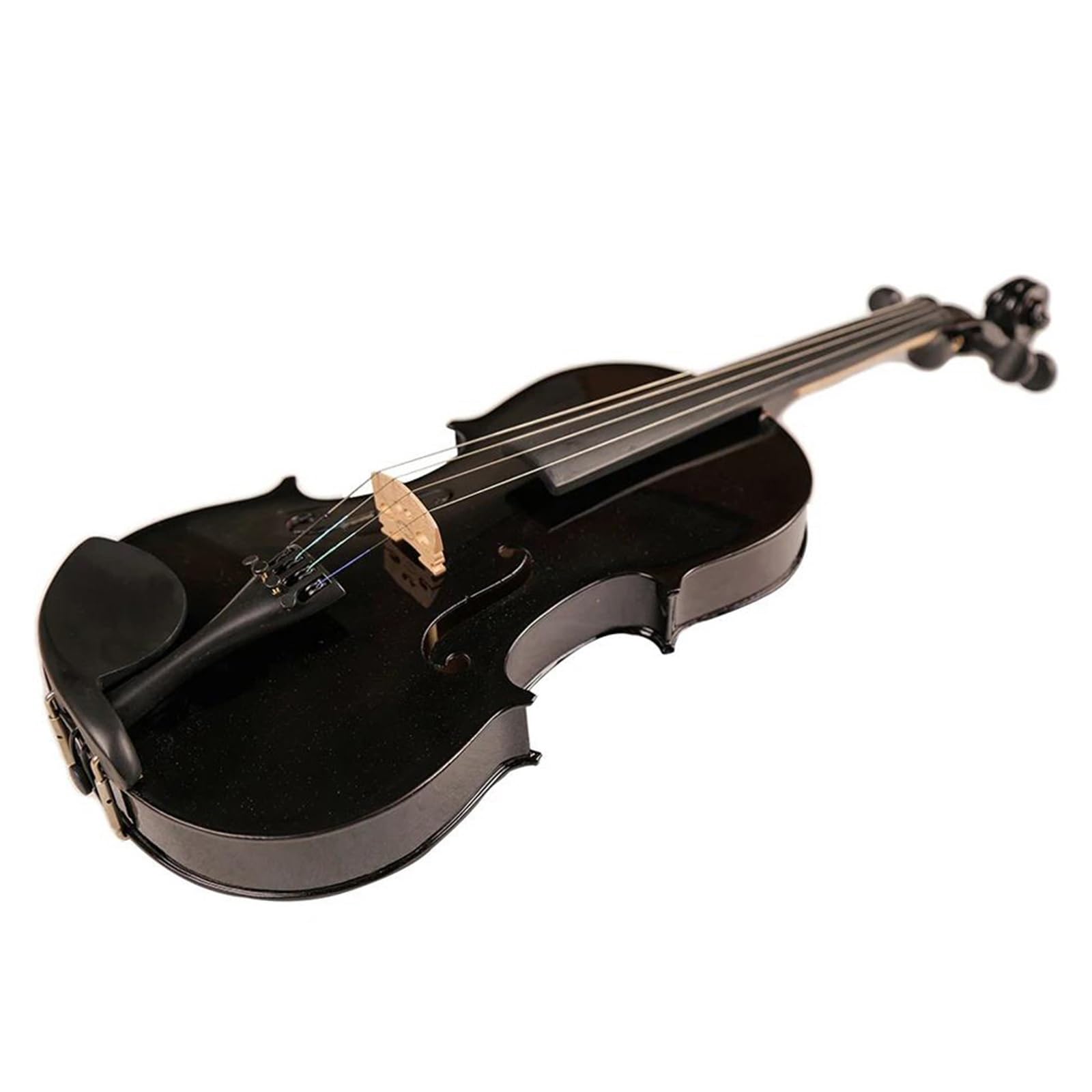 Kit Di Violino Professionale Principiante In Legno Massello 4/4 3/4 1/2 1/4 Violino Violino Set Completo Accessori Violino Nero(4/4)