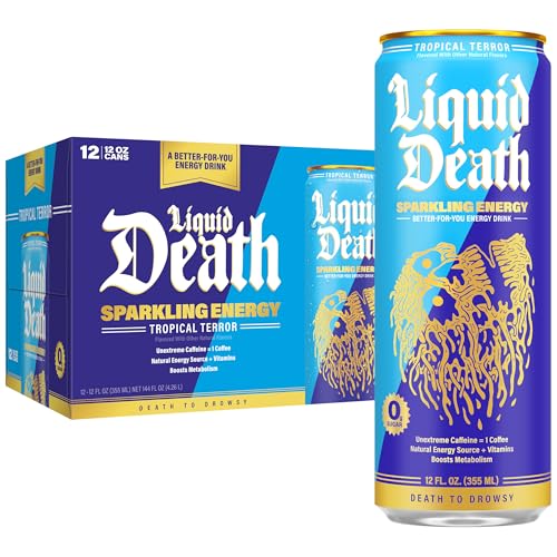 Liquid Death Sparkling Energy Tropical Terror