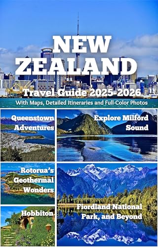 NEW ZEALAND TRAVEL GUIDE 2025–2026: Explore Milford Sound, Queenstown Adventures, Rotorua’s Geothermal Wonders, Hobbiton, Fiordland National Park & Beyond – With Maps, Itineraries & Full-Color Photos