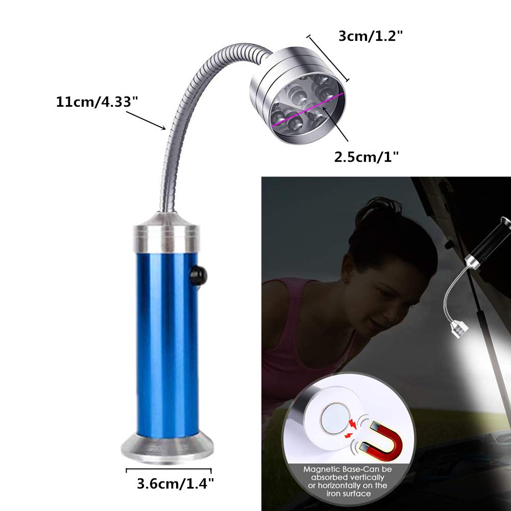Lampe De Barbecue Zoomable Avec Base Magnétique Et Col Flexible - 40 Cm, LED, 360° Réglable - Pour Camping, Réparation