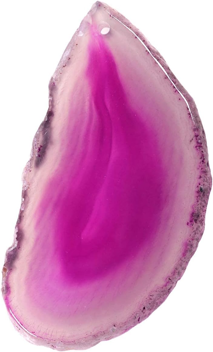 TUMBEELLUWA Pack of 12 Top Drilled Polished Agate Slices Irregular Shape Agate Stone Pendants for Jewelry Making and Home Decoration