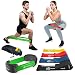 Metric USA Comfort fit Resistance Bands 12”x2 Exercise Bands Set of 5 Color Coded Workout Loop Bands with Removable Comfort Pads. Carrying Pouch Included for Easy Carrying to Gym or Physical Therapy