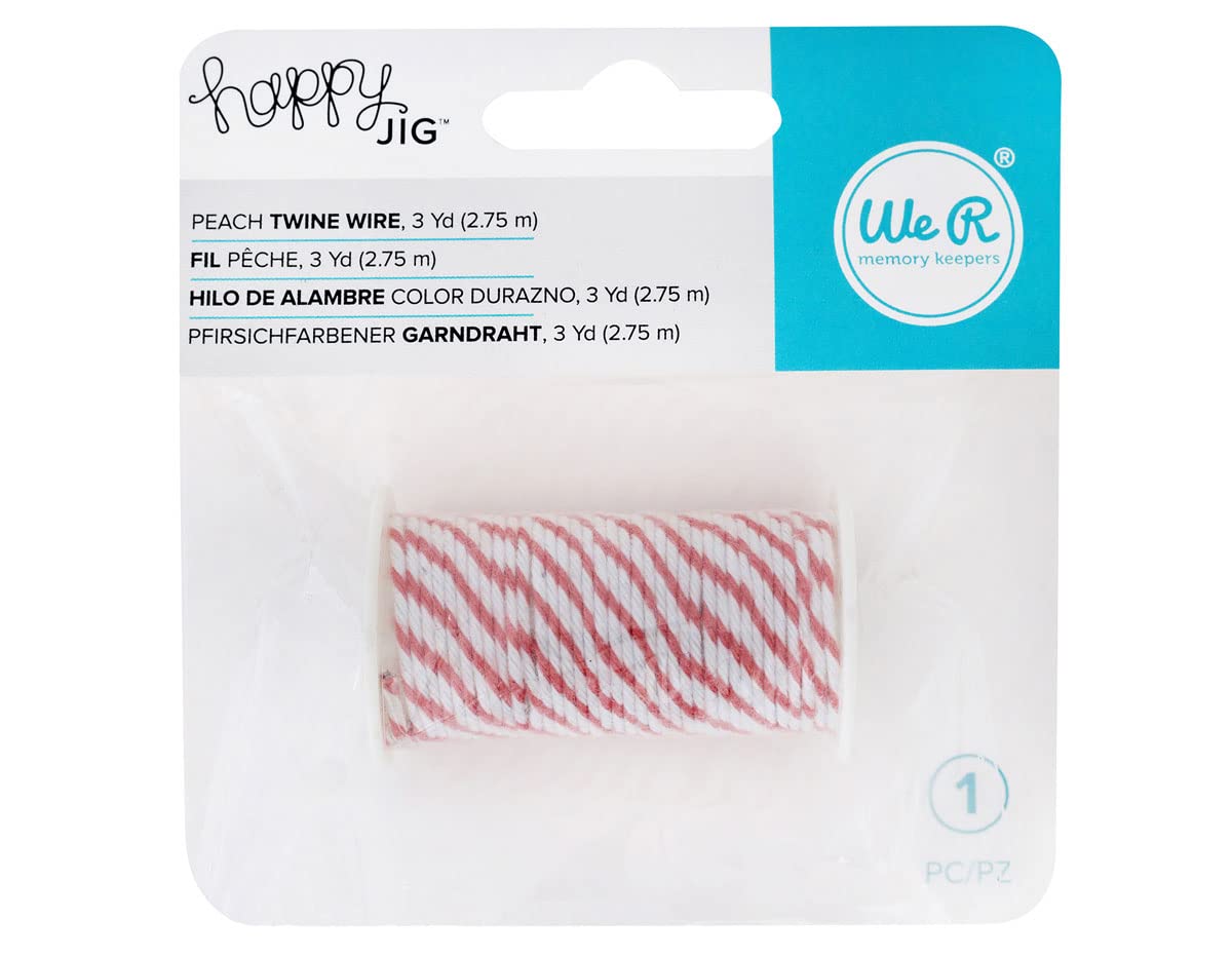 We R Memory Keepers 0633356612339 Baker's Twine Wire Happy Jig-Peach-3 Yards, 3 yd, Multi