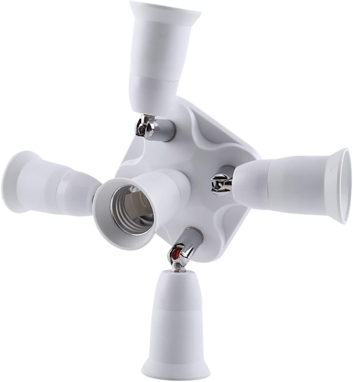 3 in 1 E27 Bulb Adapter Socket Holder Converter with Adjustable Direction for Brightening Dull Places, PBT Material, Fit for Home or Photography Use (5 in 1)