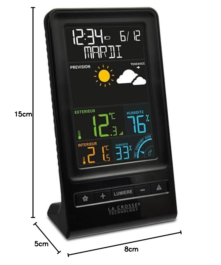 La Crosse Technology - WS6819 Station Météo avec Prévision météo et écran couleur - Noir