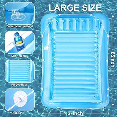 Inflatable Pool Floats Boat For Adults, Blow Up Tanning Pool Raft Tub With Inflatable Pillow For Family Outdoor, Garden, Backyard Summer Water Party (14+ Year Old) #TOP5
