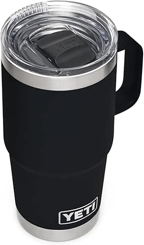YETI Rambler 20 oz Travel Mug, Stainless Steel, Vacuum Insulated