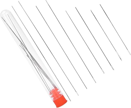 Miniatura 2 de 8 agujas de cuentas, collar de apertura media, roscado de herrero, agujas de semillas finas para rebordear, herramientas de bordado de costura, 8 uds
