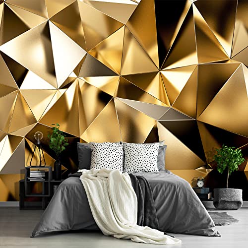 Fightal - Gold Geometry 3D Space Wallpaper Bedroom Extra Large Wall murals Living Room couches Mural - 151
