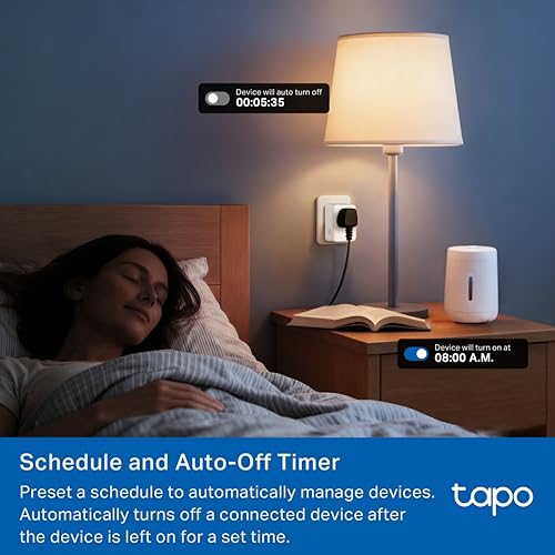 Image of Tapo P116M 6A Mini Wi-Fi Smart Plug, Energy Monitoring & 4-Way Safety Protection | Compatible with Alexa, Google Home, Apple Home, Samsung SmartThings via Matter | Ideal for Small Appliances