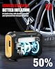 ROCGORLD R8 Tire Inflator Portable Air Compressor, DC 12V Portable Air Compressor with Large Dual Digital Screen, 3X Faster Inflation Portable Air Pump for Car Tires, Bike, Motor - Car Accessories #4