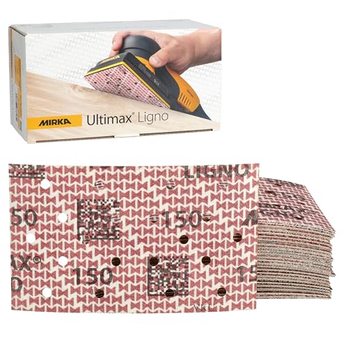 Image of Mirka Abrasive Sheets Ultimax Ligno 3x5 Hook and Loop Sanding Pads P150