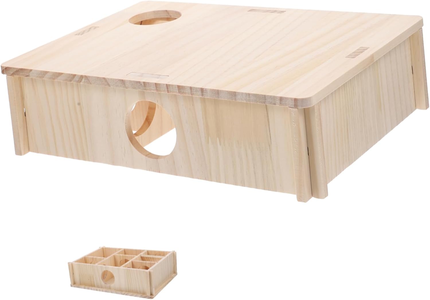 SUPVOX Wooden Hamster Hideout Maze House for Guinea Pigs and Pets Exploration and Play Safe and Comfortable Habitat for Hamsters and Chinchillas