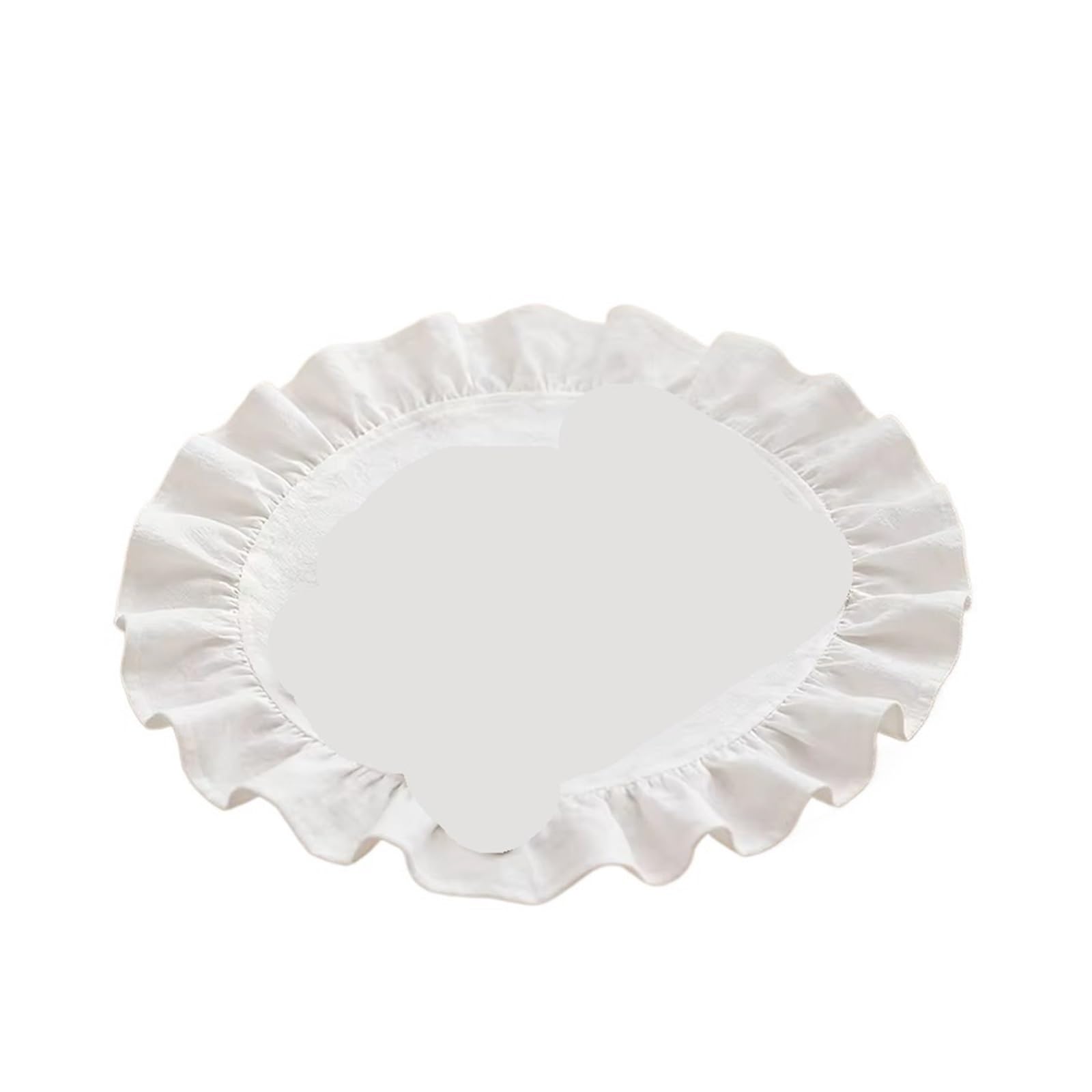 Napperons ronds en coton blanc pour une table de mariage élégante