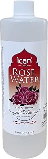 100% Pure Natural Rose Water for Facial Hydrating, Smoothing 500ml