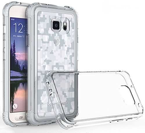 Tektide Case Compatible for Samsung Galaxy S7 Active, [Invisible Armor] Crystal Clear, Ultra Slim, Soft Resilient, Lightweight Rubber Bumper Case| Back Cover