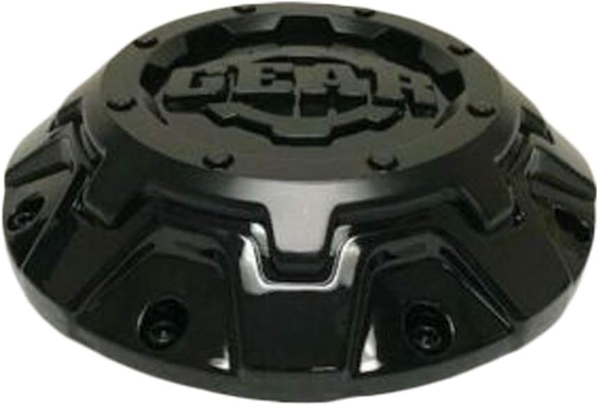 Gear Gloss Black with Satin Black Overlay Wheel Center Cap C-741-1