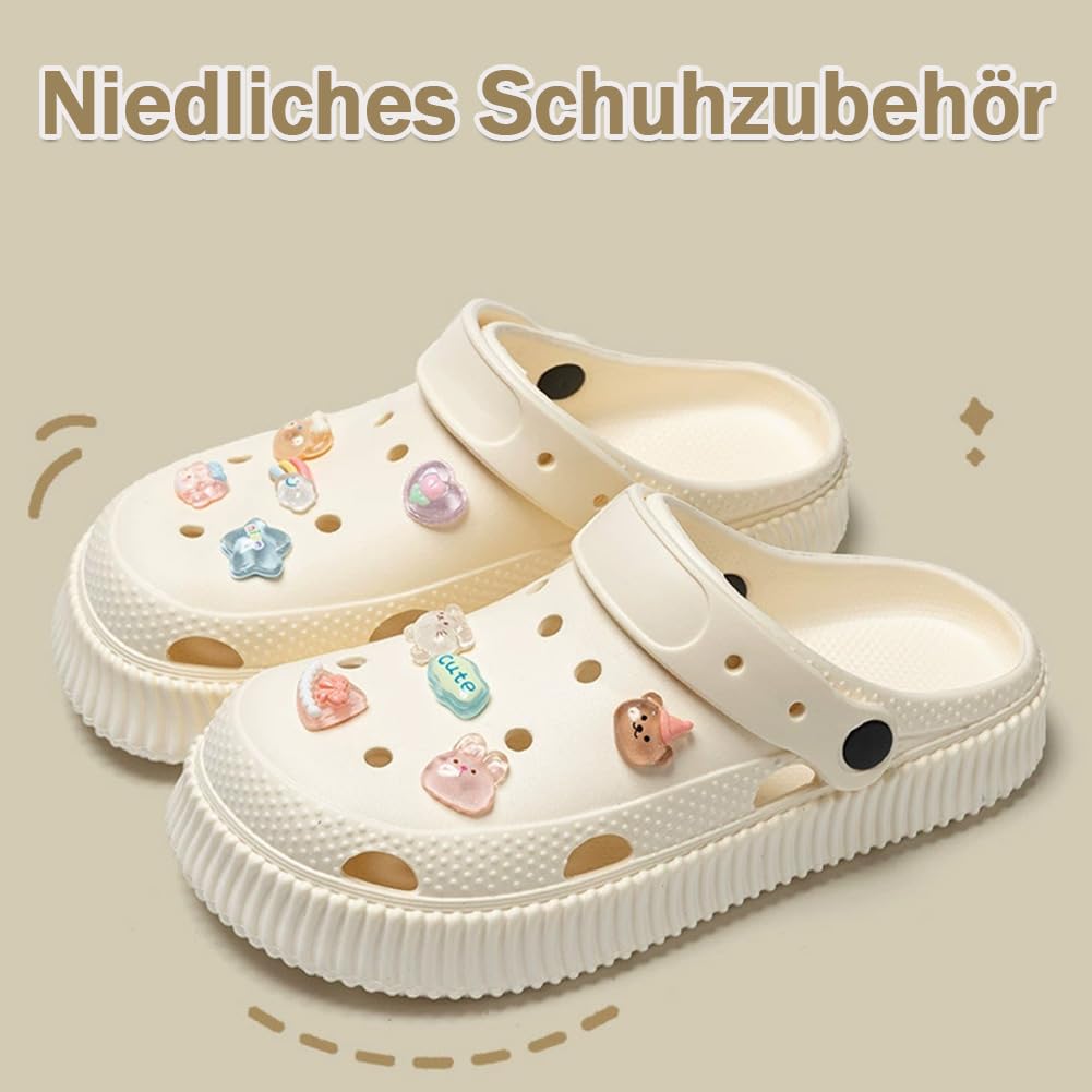 10 sztuk uroczych przypinek z kreskówek, przypinki do butów, naklejki Crocs, Charms z kreskówki, 10 sztuk, 1, Glina polimerowa, Agat
