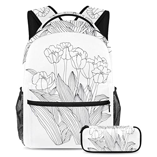Cartable tulipe blanche ergonomique pour soulager le dos des enfants