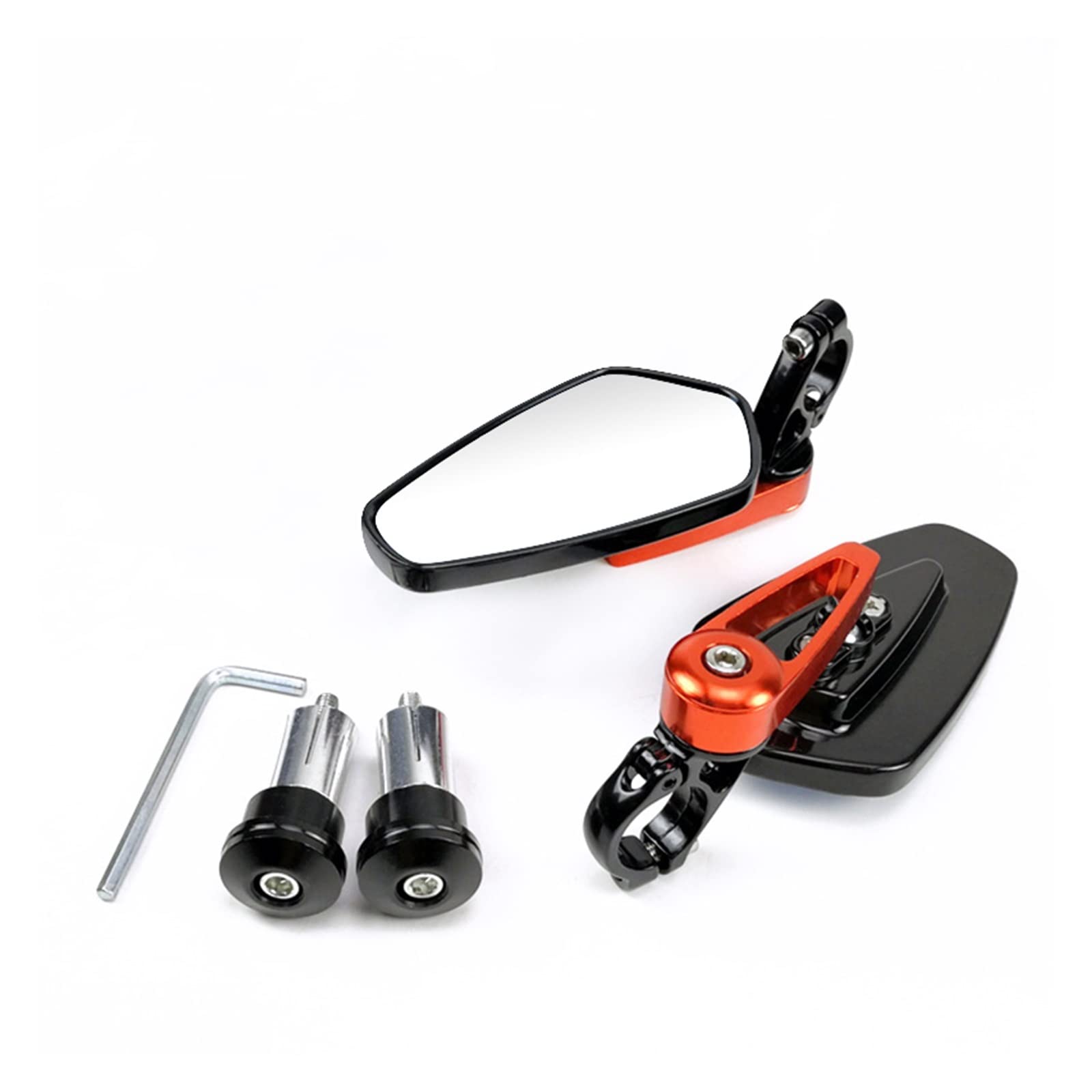 Lusterka Wsteczne Motocyklowe 2 Sztuk/zestaw Uniwersalne Motocyklowe Lusterka Wsteczne Motocykl 360 Stopni Aluminium 7/8 "motocykl Kierownica Rowerowa Lusterka Wsteczne Lusterka Wsteczne (Color : 1)