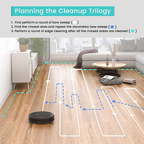 Lefant M213S Robot Vacuum Cleaner With Mop, 3200Pa Strong Suction, 7.8cm Thin 28cm DIA 150 Minutes of Constant Vacuuming, Robotic Vacuum Alexa Voice Control Ideal for Pet Hair Hard Floor - Image 4