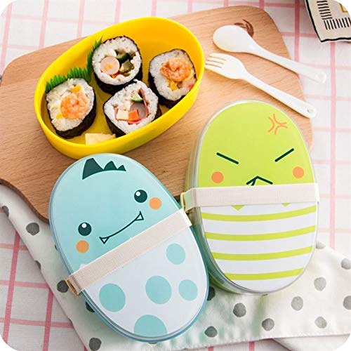 Fiambrera Caja de Almuerzo de Gran Capacidad portátil 700ml Microondas Almuerzo de Almuerzo Contenedor de Alimentos Vajilla Caja de Almuerzo Material de protección Ambiental (Color : Blue)
