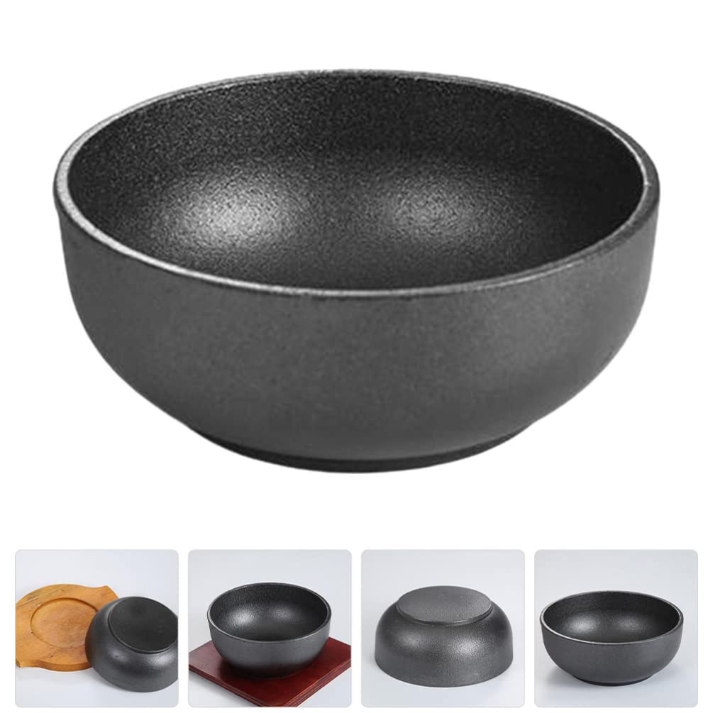 Chaudron en Fonte Bol en Fonte Bol À Bibimbap Coréen Bol À Dolsot De Cuisine Bol À Salade pour Fondue Chinoise Bols À Soupe Miso Japonais Bols À Nouilles Ramen pour Servi