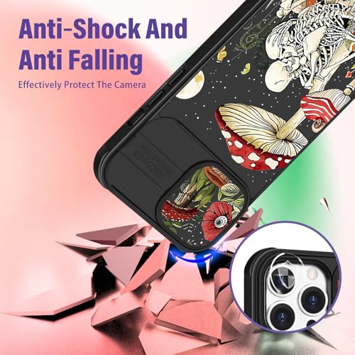 Image of Funermei (2in1 for iPhone 12 Case /iPhone 12 Pro Case for Women Cute Girls Skull Phone Cover Skeleton Goth Fun Spooky Horror Scary Design with Camera Cover Funda for Apple for iPhone 12 /12 Pro Case