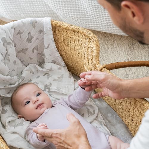 Image of aden + anais Boutique Organic Cotton Muslin Swaddle 2 Pack, Breathable Baby Receiving Blanket, Soft and Lightweight Wrap, Diaper Bag Must Have, Map The Stars