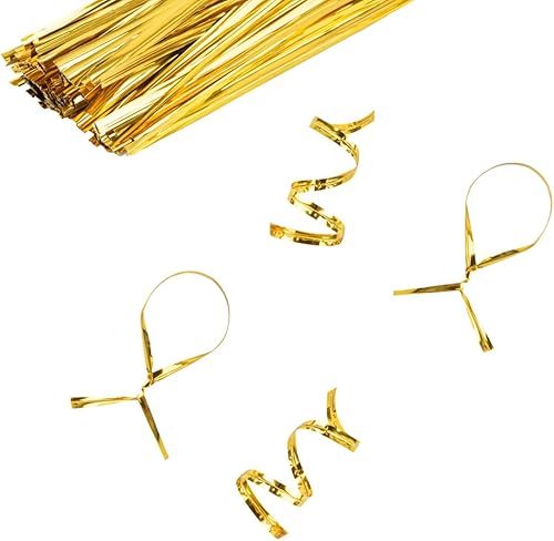 Vista 10 de Restaurantware Bag Tek - Lazos giratorios de 4 pulgadas para bolsas de golosinas, 500 lazos duraderos para bolsas de café, alambre de metal flexible