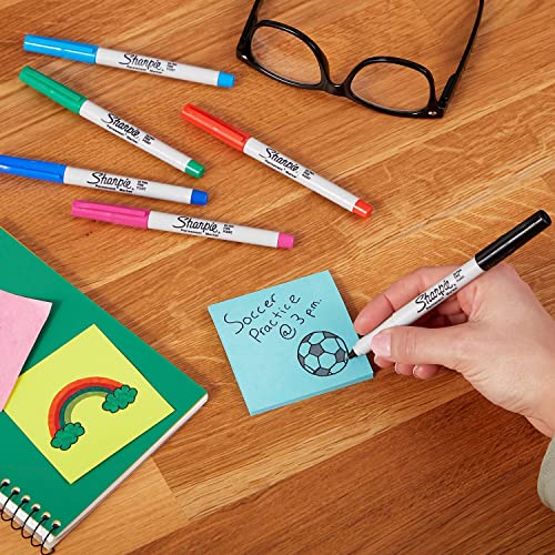 Sharpie 37675Pp Permanent Markers Ultra Fine Point Assorted Colors 5/Set #TOP3