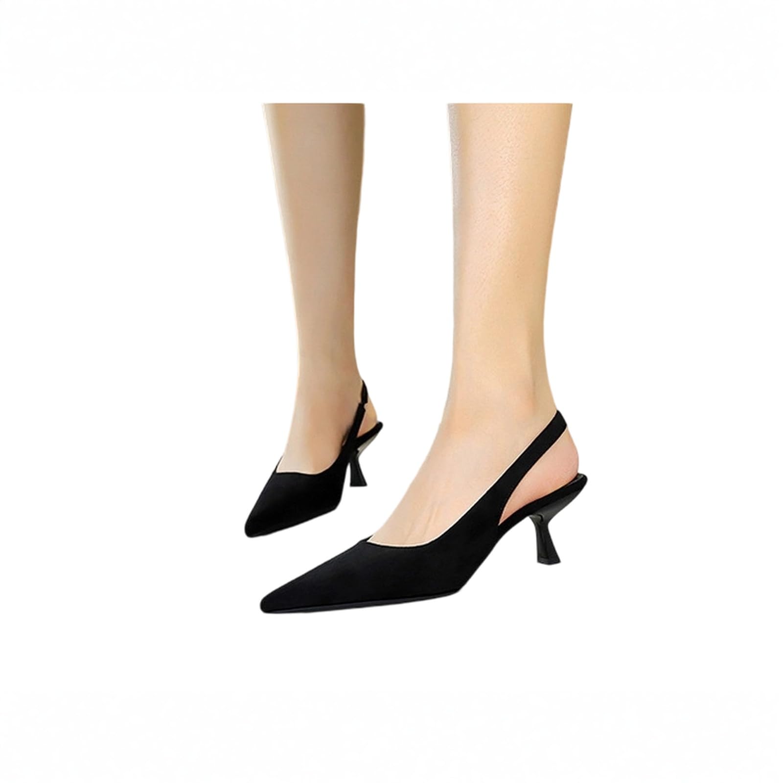 Tacones Mujer Sexy Sandalias Slingback de Tacón de Aguja - Exterior Sintético, Hebilla Ajustable, Suela Antideslizante y Estilo Elegante