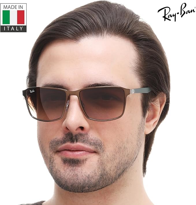 Image of Ray-Ban RB3721 Square Shaped Sunglasses for Men & Women with Official RAYBAN Eyewear Kit