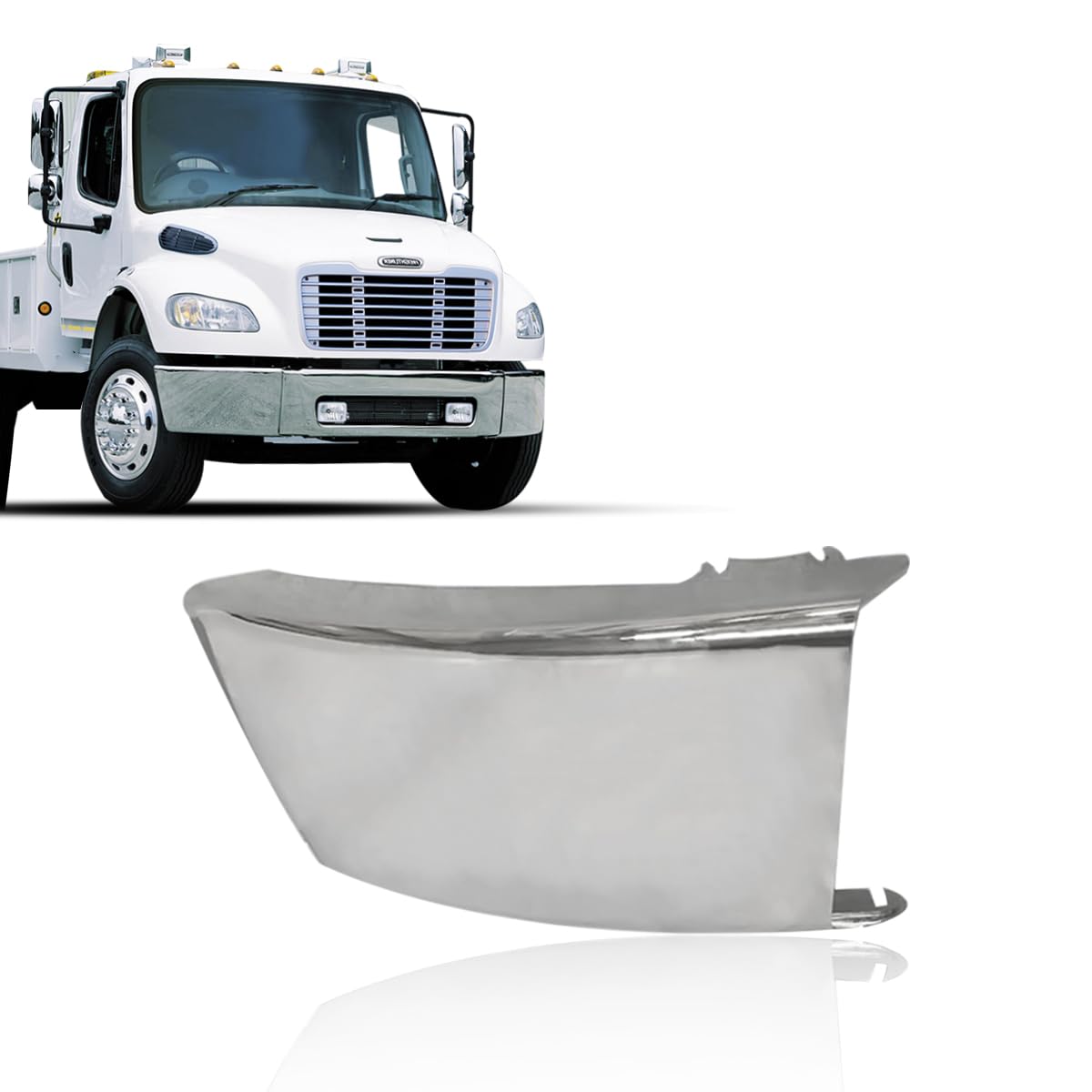 Steel Bumper Chrome (Compatible With Freightliner M2 106 112 Business Class 2002-2020), Bumpers & Bumper Accessories - Canada