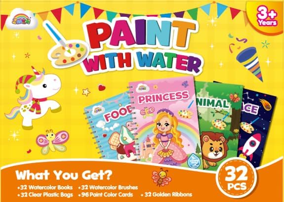 ZMLM 32 Water Coloring Books for Kids Party Favors