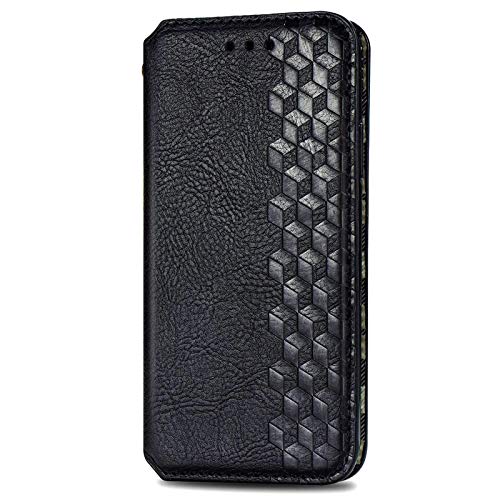 HAOYE Funda para Huawei Honor X6 / Honor X8 5G (6.5'), Cuero Retro Cover, Piel PU Suave Flip Folio Caja Soporte Plegable Funda Cáscara, Wallet Case con Ranuras para Tarjetas, Negro