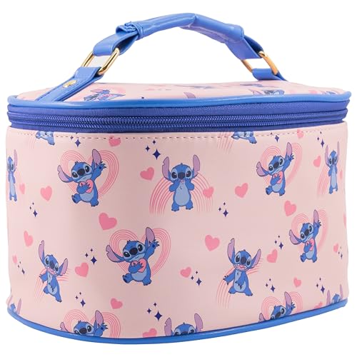 Bolsa de maquiagem Disney Stitch – Organizador de maquiagem, bolsa de higiene de viagem para mulheres e meninas | Linda bolsa de cosméticos, bolsa de trem para crianças, bolsa de viagem, bolsa de