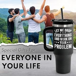Pandzee Engraved 40 oz Tumbler Funny Christmas Gifts For Men With Handle Friendly & Straw Lid - Birthday Gift for Office Friend Women Work Bestie - Funny Gag Gifts for Boss Coworker Colleague Manager Engraved 40 oz Tumbler Funny Christmas Gifts For Men With Handle Friendly Straw Lid Birthday Gift for Office Friend Women Work Bestie Funny Gag Gifts for Boss Coworker Colleague Manager