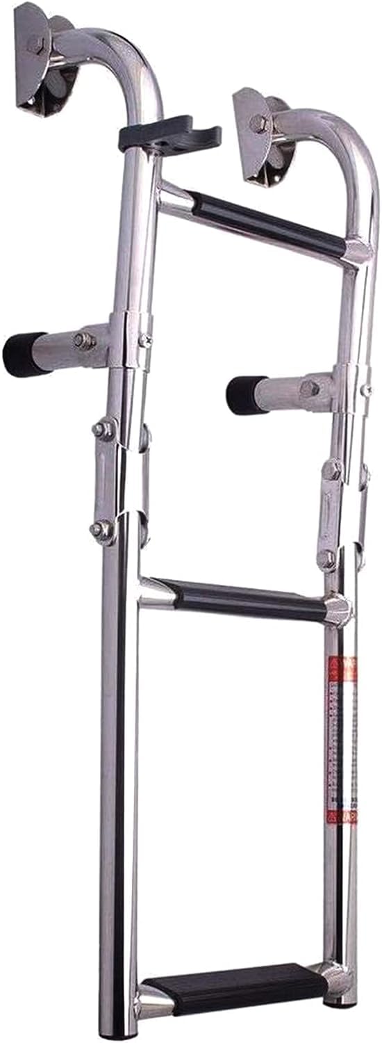 ボート用船梯子2/3ステップ折りたたみ可能プールラダー、鋼船内ボートラダー、ペダルとスイムプラットフォーム株式会社錦手すりはしご、マリンボートヨット用( ボート用 船 梯子 2/3ステップ 折りたたみ可能 プールラダー