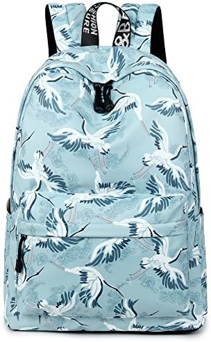 Water Resistant Floral Laptop Backpack College Bags Women Daypack Travel Bag Fits up to 15.6-Inch Laptop by TOPERIN [Floral-9097]