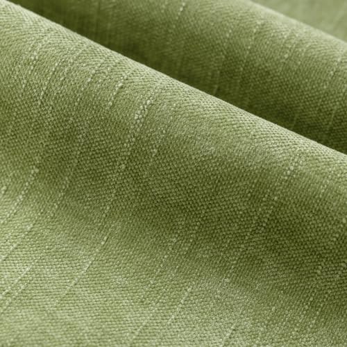 Image of Foindtower Pack of 2 Soft Textured Chenille Throw Decorative Pillow Covers Square Accent Solid Cushion Cover Neutral Farmhouse Pillow Case for Couch Sofa Bedroom Living Room 20x20 Inch,Lush Green