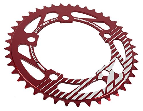 Insight 5-Bolt BMX Chainring 110mm BCD 44T Red