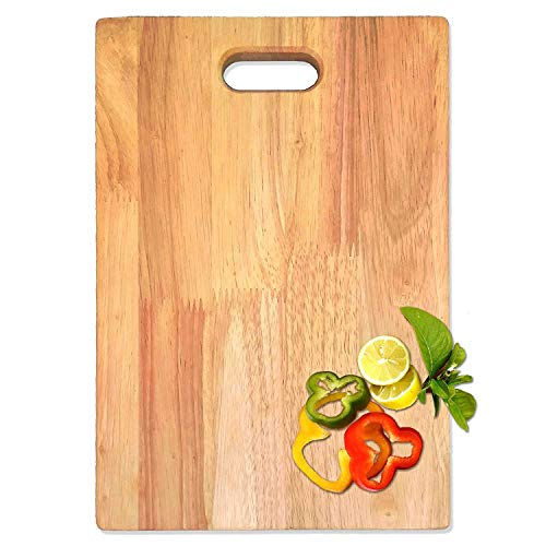Image of jagira Divine Touch Wooden Water Proof Chopping Board with Handle, Multipurpose Cutting Board for Vegetables, Fruits & Cheese, Kitchen Use, BPA Free, Pack of 1