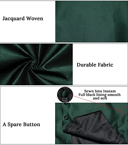 Image of DiBanGu Mens Paisley Vest Silk Sleeveless Suit Vest and Neck Tie Pocket Square Cufflinks Set for Wedding Formal