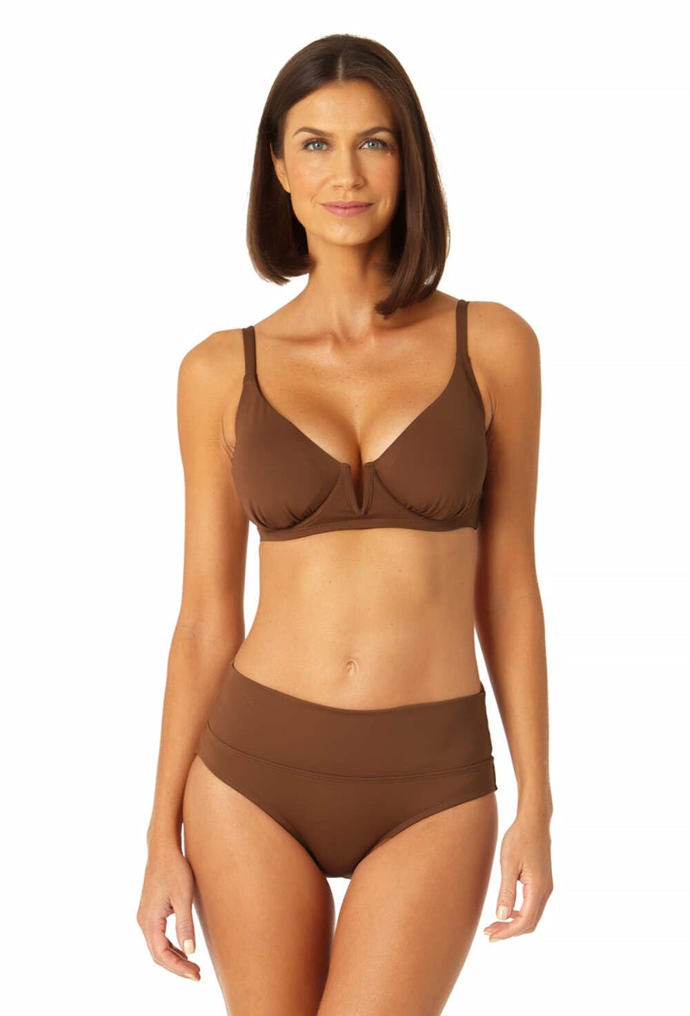 Anne Cole Bikini Kobiety Górna Część Bikini V Wire Z Podłużnym Zausznikiem