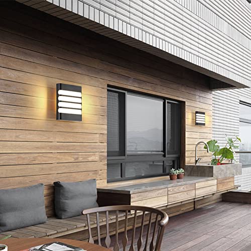 Outdoor Wall Lights, 20W 6500K Waterproof Outside Wall Lights Black Exterior Wall Sconce Light, Garden Lights - Image 3