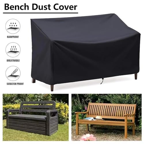 Schutzhülle für Gartenbank - 134x66x89cm Gartenbank Abdeckung Hülle 2 Sitzer Bank Abdeckung 210D Oxford Wasserdicht Winddicht UV-Beständig für abdeckunggartenbank 2sitzer, Gartenmöbel Sitzbankhülle