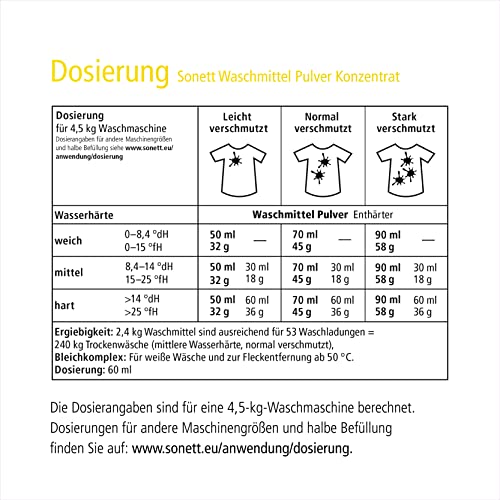 Sonett Waschmittel Pulver Konzentrat, 2.4 kg – Ansicht 4
