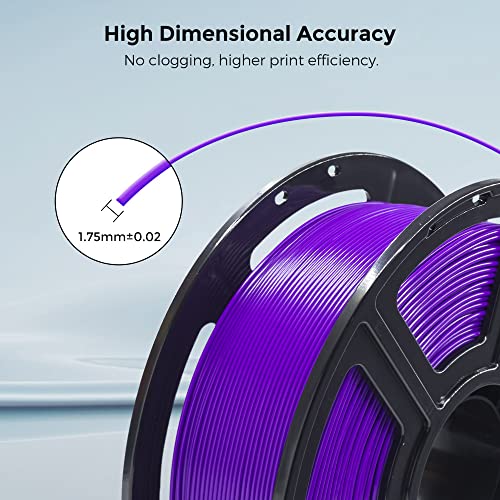 Image of FLASHFORGE 3D Printer Filament, PLA PRO Filament 1.75mm, 1KG Spool (2.2lbs), Dimensional Accuracy + /- 0.02mm for FDM 3D Printers, Better Tenacity & No Knotting (Purple)